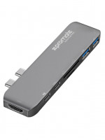 Thunderbolt 3 Адаптер Promate MacHub-Pro High Speed USB Type-C