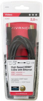 Кабель цифровой аудио-видео Vivanco High Speed HDMI папа/HDMI папа, 10.2 ГБит/с 2м