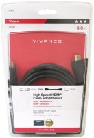 Кабель цифровой аудио-видео Vivanco High Speed HDMI папа/HDMI папа, 10.2 ГБит/с 3м